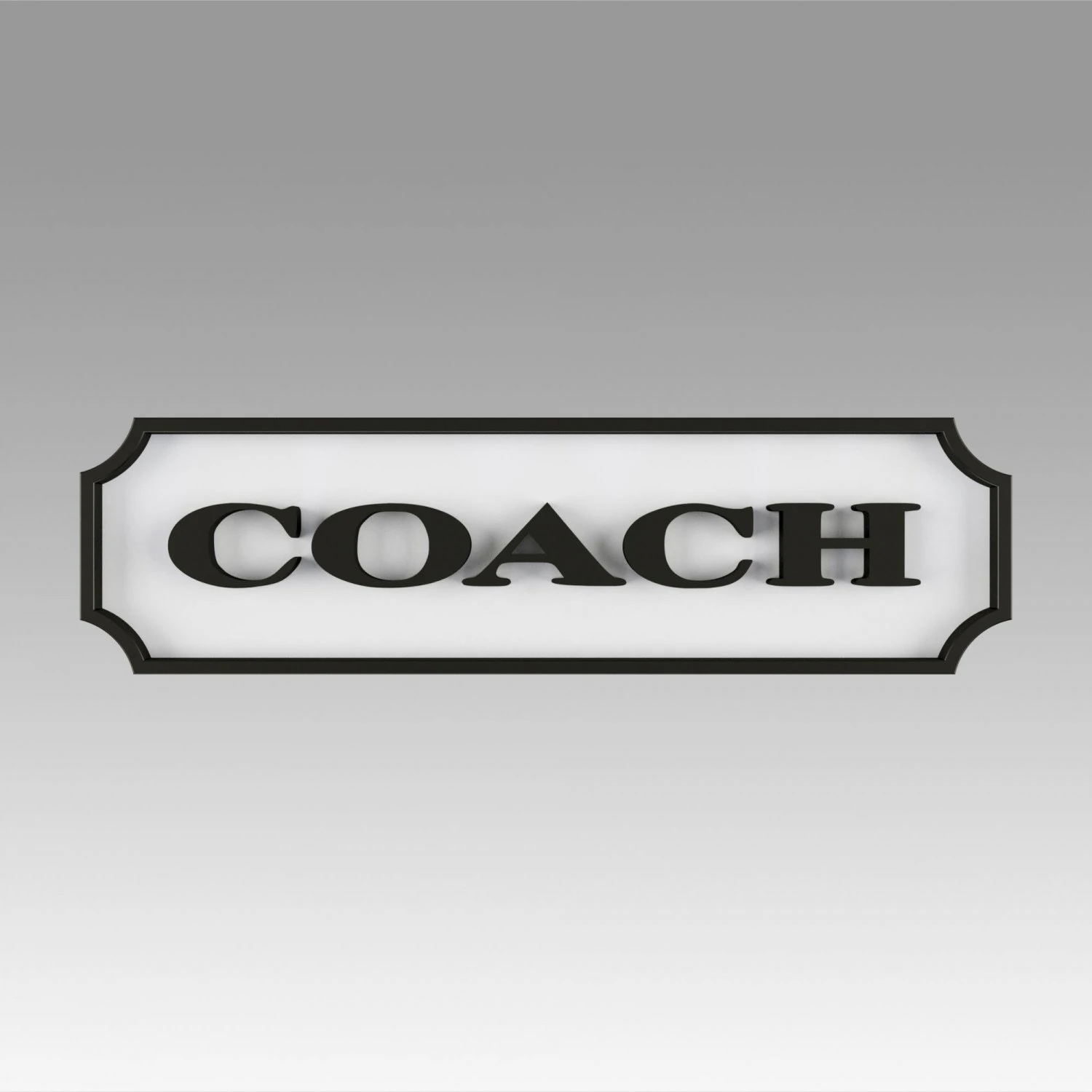Coach Emblem logo 3D Print Model .c4d .max .obj .3ds .fbx .stl .blend