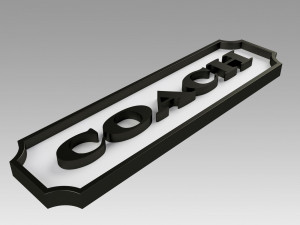 Coach Emblem logo Model Cetak 3D