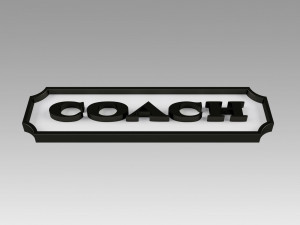 Coach Emblem logo Model Cetak 3D
