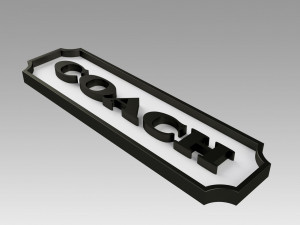 Coach Emblem logo Model Cetak 3D