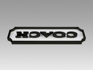 Coach Emblem logo Model Cetak 3D