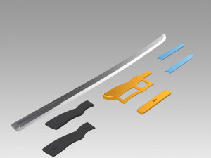 Puella Magi Madoka Magica Sayaka Miki Swords Cosplay Weapon Prop 3D Print Model