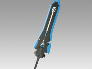 Tower of Fantasy Meryl Sword Weapon Blue Cosplay 3D-printmodel