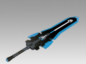 Tower of Fantasy Meryl Sword Weapon Blue Cosplay Modelo de impresión 3D