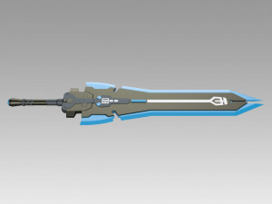 Tower of Fantasy Meryl Sword Weapon Blue Cosplay Modelo de impresión 3D