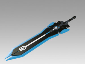 Tower of Fantasy Meryl Sword Weapon Blue Cosplay Modelo de impresión 3D