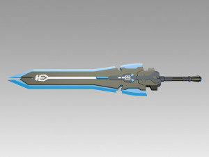 Tower of Fantasy Meryl Sword Weapon Blue Cosplay Modelo de impresión 3D