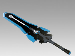 Tower of Fantasy Meryl Sword Weapon Blue Cosplay Modelo de impresión 3D