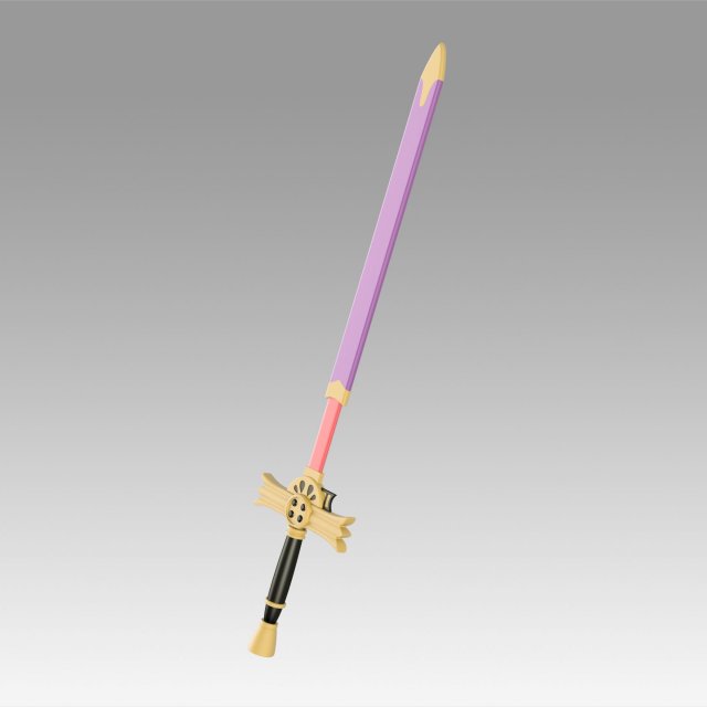 Seraph of the End Mikaela Hyakuya C Sword Cosplay Weapon Prop Modelo de impresión 3D .c4d .max .obj .3ds .fbx .stl .blend 
