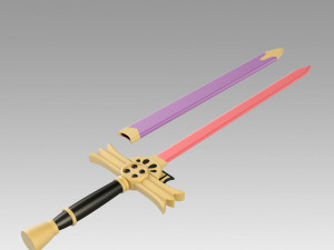 Seraph of the End Mikaela Hyakuya C Sword Cosplay Weapon Prop Modelo de impresión 3D