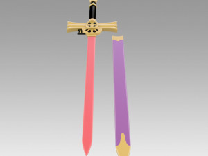Seraph of the End Mikaela Hyakuya C Sword Cosplay Weapon Prop Modelo de impresión 3D