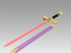 Seraph of the End Mikaela Hyakuya C Sword Cosplay Weapon Prop Modelo de impresión 3D
