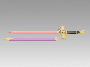 Seraph of the End Mikaela Hyakuya C Sword Cosplay Weapon Prop Modelo de impresión 3D