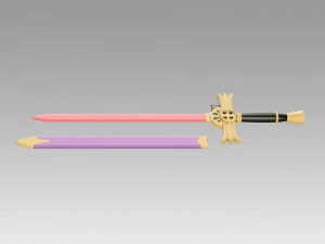 Seraph of the End Mikaela Hyakuya C Sword Cosplay Weapon Prop 3D Print Model