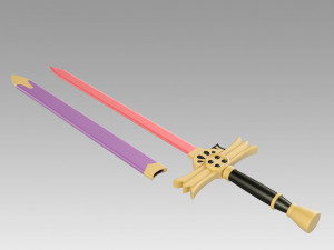 Seraph of the End Mikaela Hyakuya C Sword Cosplay Weapon Prop Modelo de impresión 3D