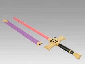 Seraph of the End Mikaela Hyakuya C Sword Cosplay Weapon Prop 3D Print Model