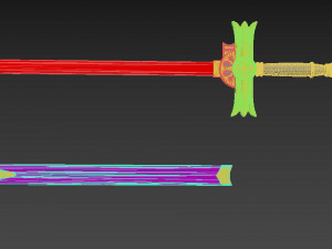 Seraph of the End Mikaela Hyakuya C Sword Cosplay Weapon Prop Modelo de impresión 3D