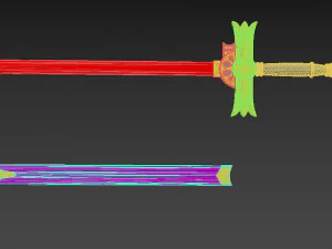 Seraph of the End Mikaela Hyakuya C Sword Cosplay Weapon Prop 3D Print Model