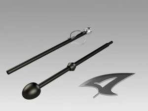 Magical Girl Raising Project Sakanagi Ayana Swim Swim Spear Cosplay Weapon Prop 3D Print Model