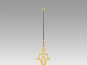 FE If Fates Birthright Aqua Staves Cosplay Weapon 3D Print Model