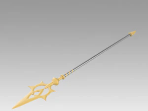 FE If Fates Birthright Aqua Staves Cosplay Weapon 3D Print Model