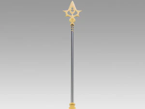 FE If Fates Birthright Aqua Staves Cosplay Weapon 3D Print Model