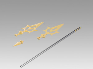 FE If Fates Birthright Aqua Staves Cosplay Weapon Modèles 3D en vedette
