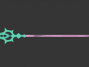 FE If Fates Birthright Aqua Staves Cosplay Weapon Modèles 3D en vedette