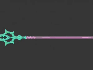 FE If Fates Birthright Aqua Staves Cosplay Weapon 3D Print Model