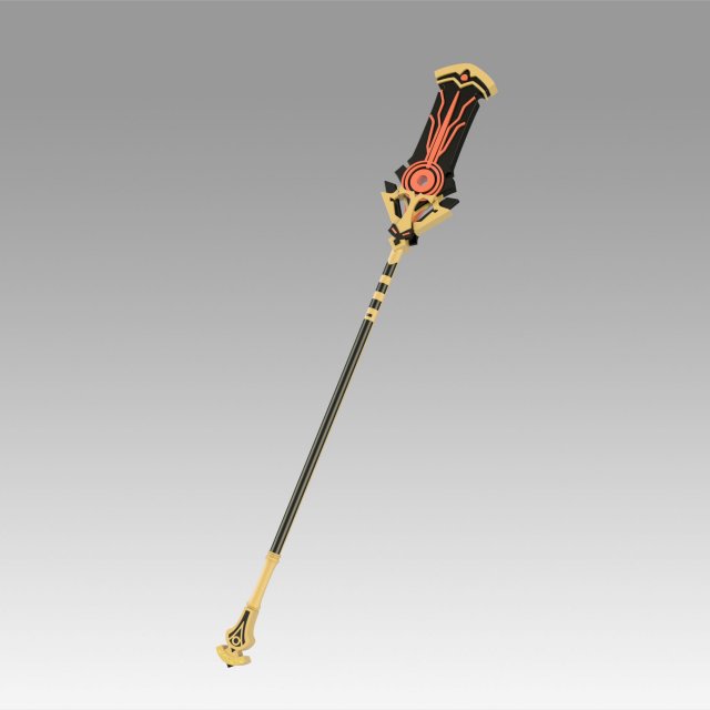 Genshin Impact Staff of the Scarlet Sands Cosplay Weapon Prop 3D Print Model .c4d .max .obj .3ds .fbx .stl .blend 