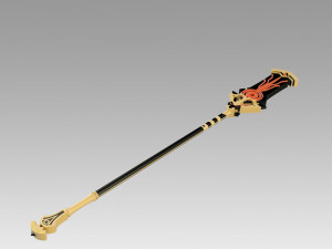 Genshin Impact Staff of the Scarlet Sands Cosplay Weapon Prop 3D Print Model