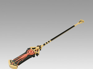 Genshin Impact Staff of the Scarlet Sands Cosplay Weapon Prop 3D Print Model
