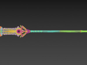 Genshin Impact Staff of the Scarlet Sands Cosplay Weapon Prop 3D Print Model