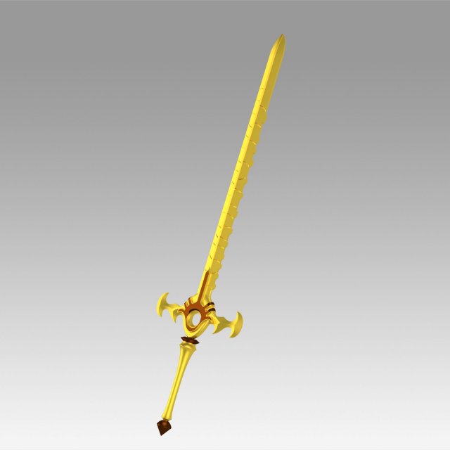 FE Three Houses Male Female Byleth Sword Cosplay Weapon 3D प्रिंट मॉडल .c4d .max .obj .3ds .fbx .stl .blend 