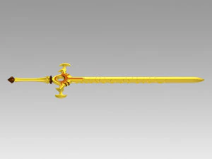 FE Three Houses Male Female Byleth Sword Cosplay Weapon 3D Print Model
