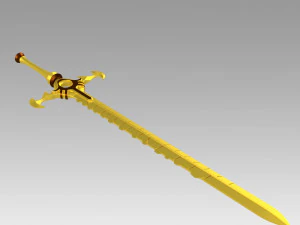 FE Three Houses Male Female Byleth Sword Cosplay Weapon 3D Print Model