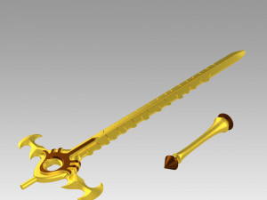 FE Three Houses Male Female Byleth Sword Cosplay Weapon 3D प्रिंट मॉडल