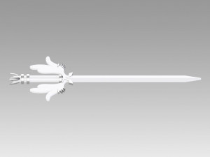PM PM Reshiram Sword Cosplay Weapon Prop replica Model do druku 3D