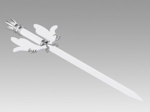 PM PM Reshiram Sword Cosplay Weapon Prop replica Model do druku 3D
