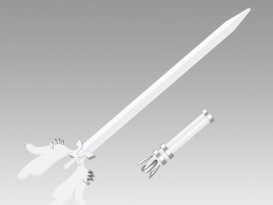 PM PM Reshiram Sword Cosplay Weapon Prop replica Model do druku 3D