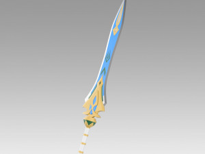 Genshin Impact Makhaira Aquamarine Cosplay Weapon Prop 3D-printmodel