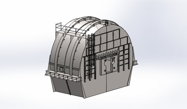 kiln hood cement plant 3D Model .c4d .max .obj .3ds .fbx .stl .blend 