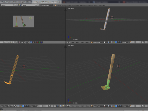 garden tools rastel dig Model 3D