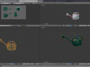 garden tools rastel dig Model 3D