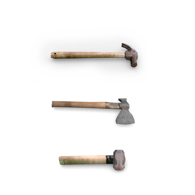 hammer old tools 3D Модель .c4d .max .obj .3ds .fbx .stl .blend