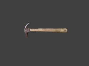 古い道具をハンマーで叩く 3Dモデル