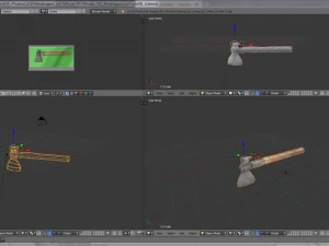 古い道具をハンマーで叩く 3Dモデル