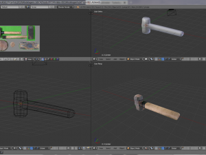 hammer old tools 3D Модель