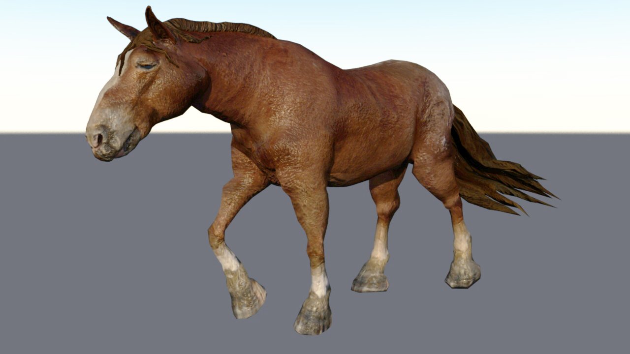 Walking Cycle Animated Low Poly Model Of A Horse 3d Model In Horse