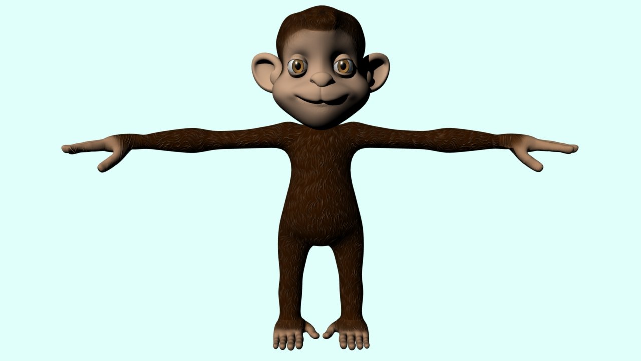 Cartoon Cute Boy Monkey Humanoid Rigged 3d Model In Fantasy 3dexport